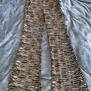 Adika brown flare zebra pants